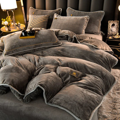 Luxury Milk Fleece High End Ultra-thick Bedding Set