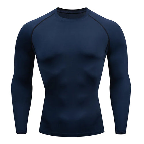 Men Workout Long Sleeve Gym Running Sportshirt