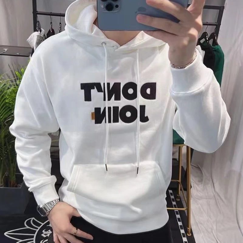 Men Hoodies Slim Fit Male Hood Fleeced