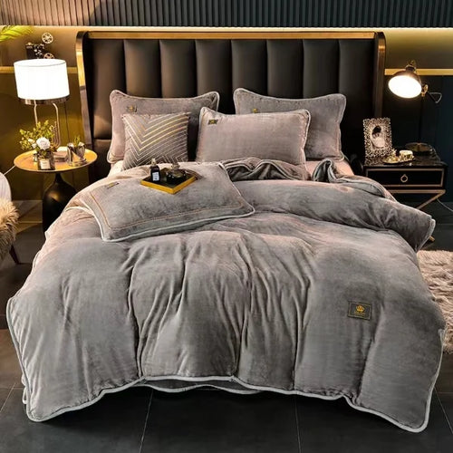 Luxury Milk Fleece High End Ultra-thick Bedding Set