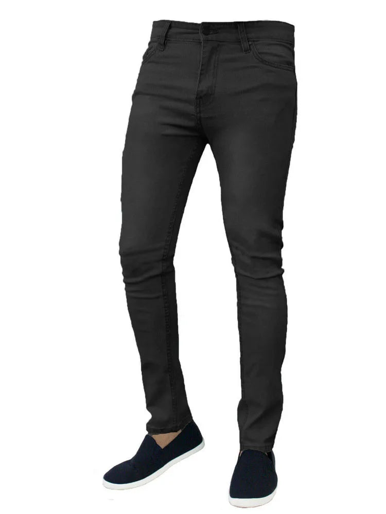 Retro Stretch Man Pants Casual Slim Fit Trousers