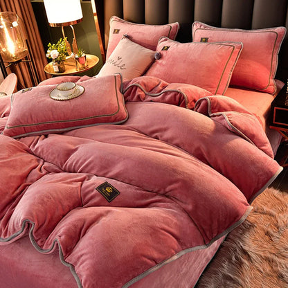 Luxury Milk Fleece High End Ultra-thick Bedding Set