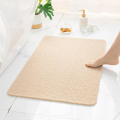 Non-Slip Shower Mat with Quick Drying PVC Loofah