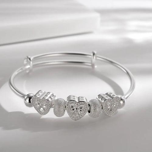 925 Sterling Silver Cute Feminine Bead Bracelet