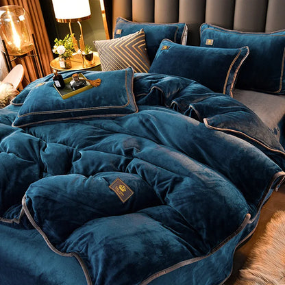 Luxury Milk Fleece High End Ultra-thick Bedding Set