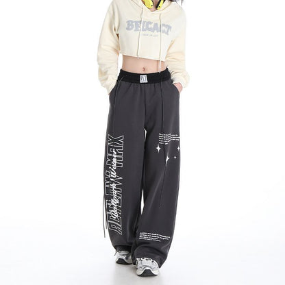 Loose Drooping High Waist Slimming Straight Mop Sports Leisure Pants