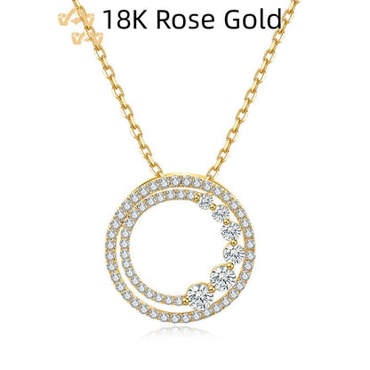 18K Rose Gold Diamond Necklace