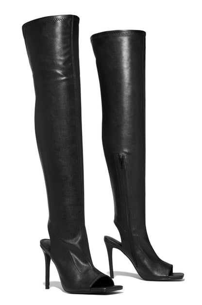 Fish Mouth Women's Boots Stiletto Heels Thin