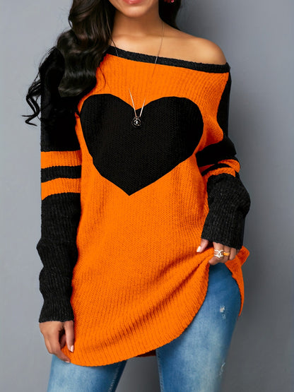Women's Loose Round Neck Pullover Long-sleeved Sweater