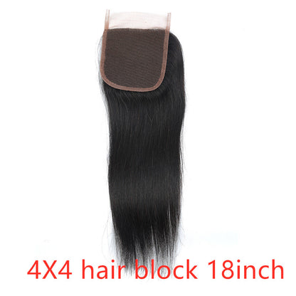 Real human hair straight natural color wig hair extension