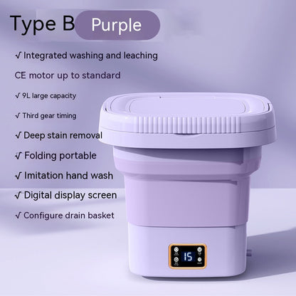 Portable Intelligent Digital Display Folding Washing Machine