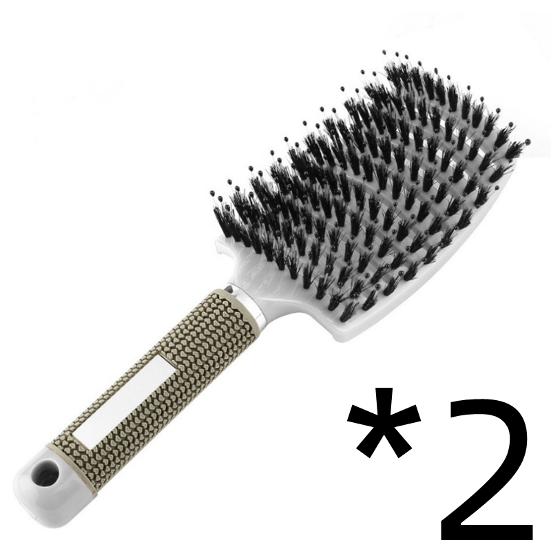 Women Detangler Hair Brush Bristle Nylon Scalp Massage Teaser