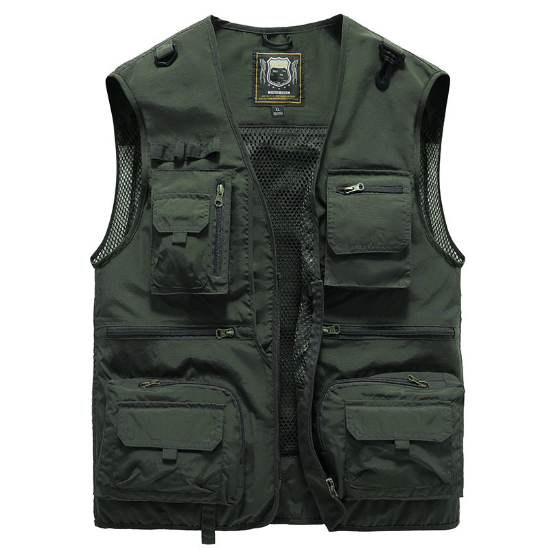 Men's Outdoor Work Clothes Vest Multi-pocket Jacket