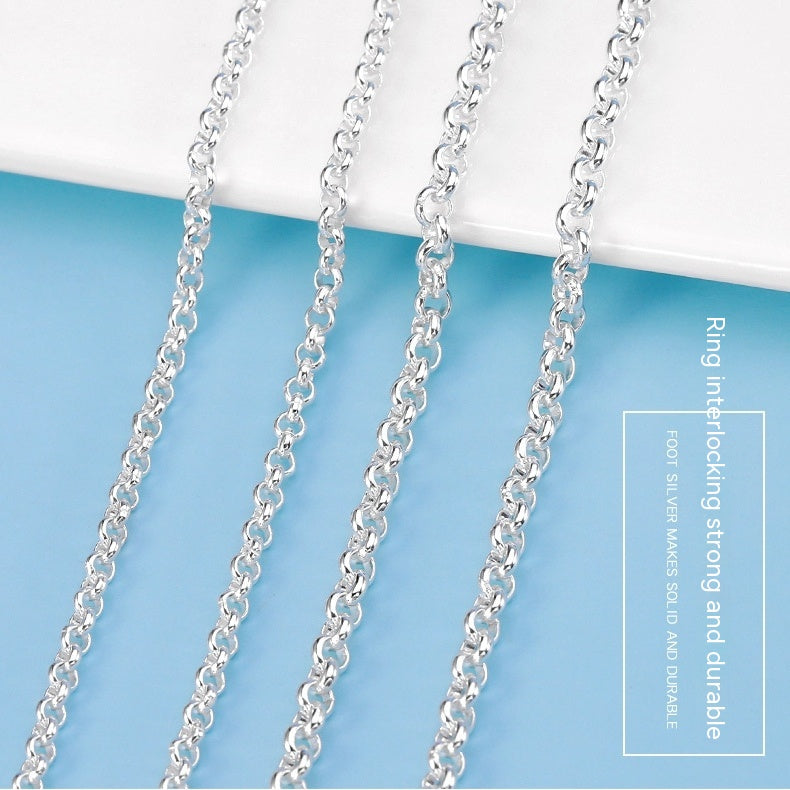 Men And Women Sterling Silver Necklace
