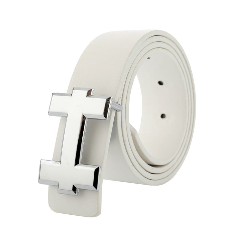 Unisex Luxury Designer Belt Bold Buckle Elegance