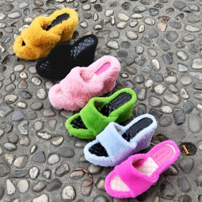 Wedge Heels Hair Shoes For Women