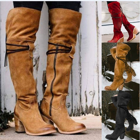 Autumn And Winter Warm Knee Boots