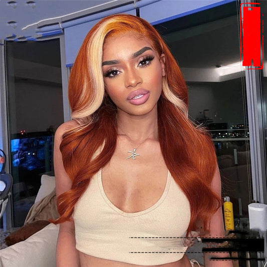 30 Inch Ginger Body Wave Lace Front Wig Hd 613 Blonde