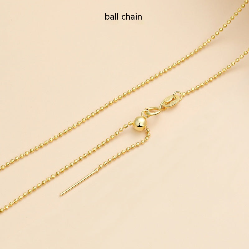 Lovers Gold 925 Sterling Silver 18K Gold Plated Chain