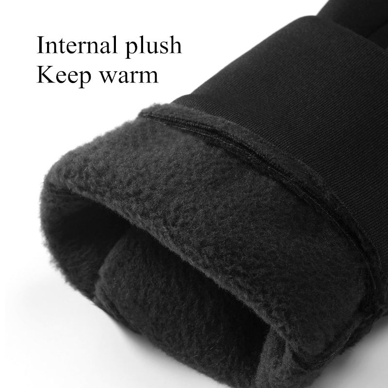 Men's Waterproof Non-slip And Warm Touch Screen Cycling Gloves