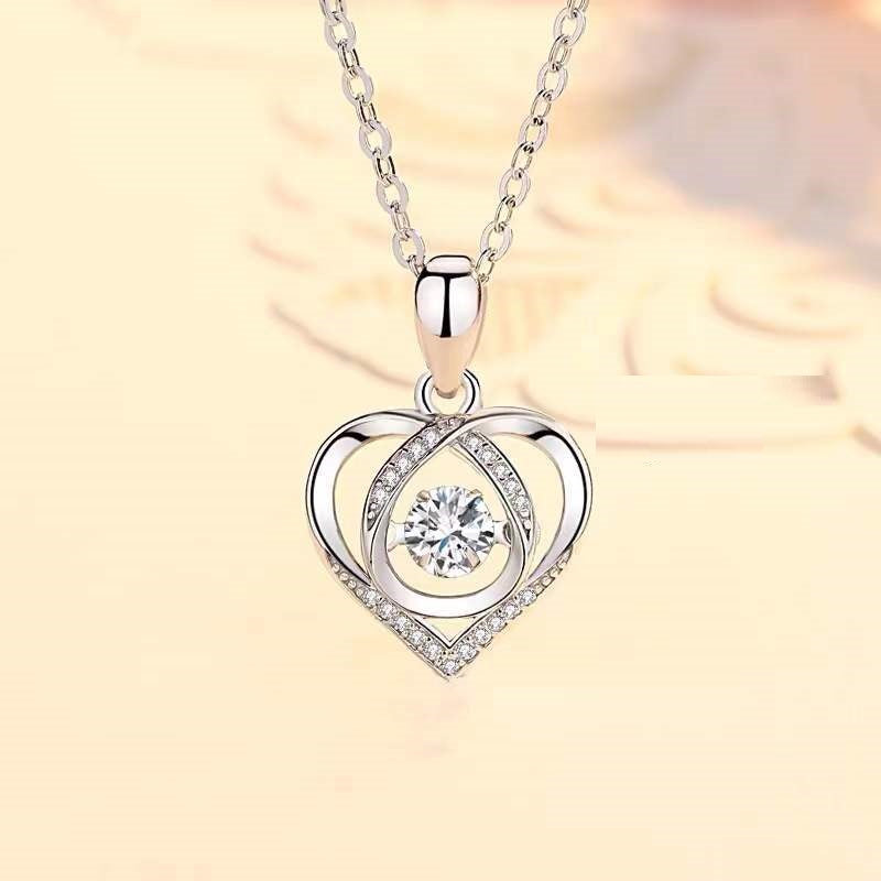 Beating Heart-shaped Necklace Women Lovestone Gift For Valentine's Day