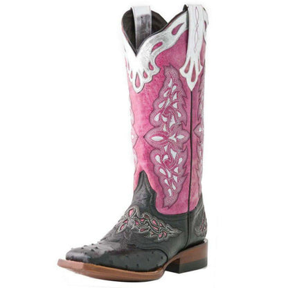 Women Color Mid Top Matching Knight Boots
